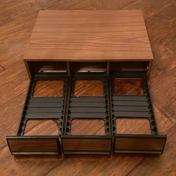 Vintage 3 Drawer Audio Cassette Tape Storage•Holds 42 Cassette Tapes•15.5”x12”x4 - Picture 4 of 5